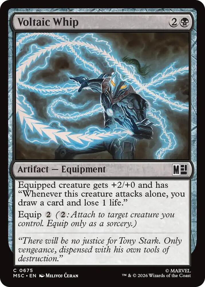 Voltaic Whip 675 (Commander: Marvel Super Heroes)  - Foil | Good Games Adelaide SA