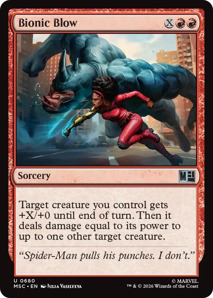 Bionic Blow 680 (Commander: Marvel Super Heroes)  - Foil | Good Games Adelaide SA