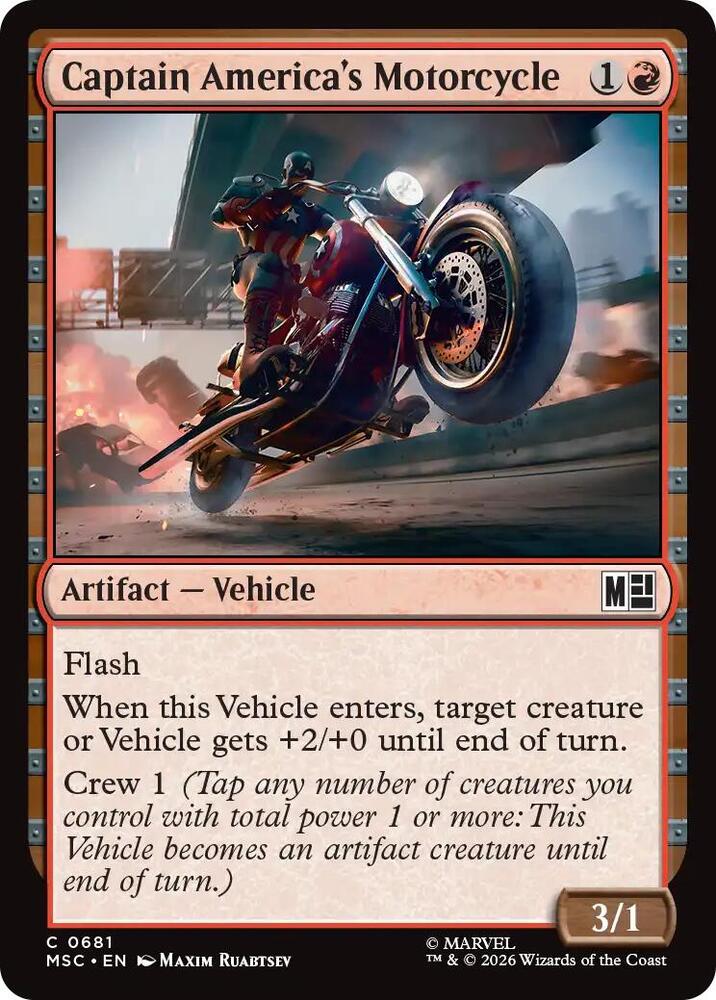 Captain Americas Motorcycle 681 (Commander: Marvel Super Heroes)  - Foil | Good Games Adelaide SA
