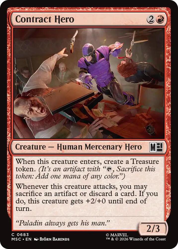 Contract Hero 683 (Commander: Marvel Super Heroes)  - Foil | Good Games Adelaide SA