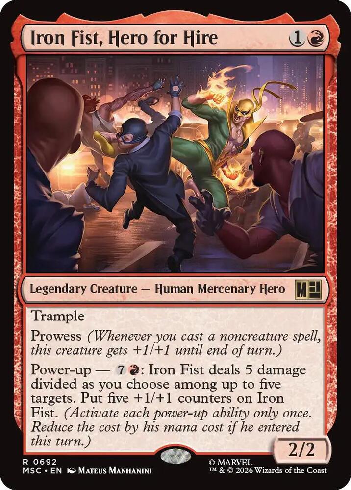 Iron Fist, Hero for Hire 692 (Commander: Marvel Super Heroes)  - Foil | Good Games Adelaide SA