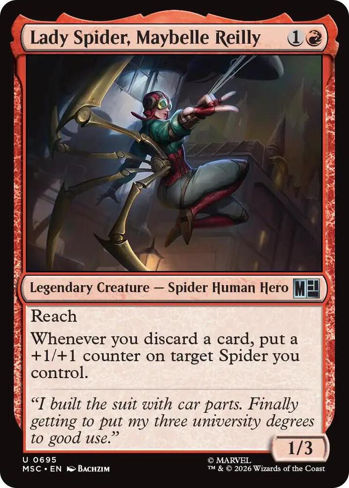 Lady Spider Maybelle Reilly 695 (Commander: Marvel Super Heroes)  - Foil | Good Games Adelaide SA