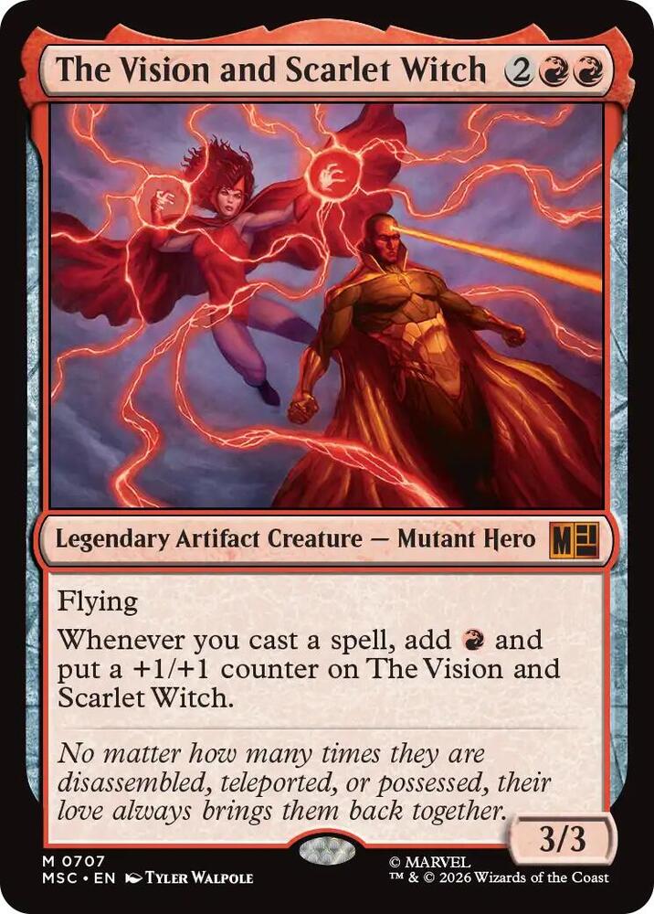 The Vision and Scarlet Witch 707 (Commander: Marvel Super Heroes)  - Foil | Good Games Adelaide SA