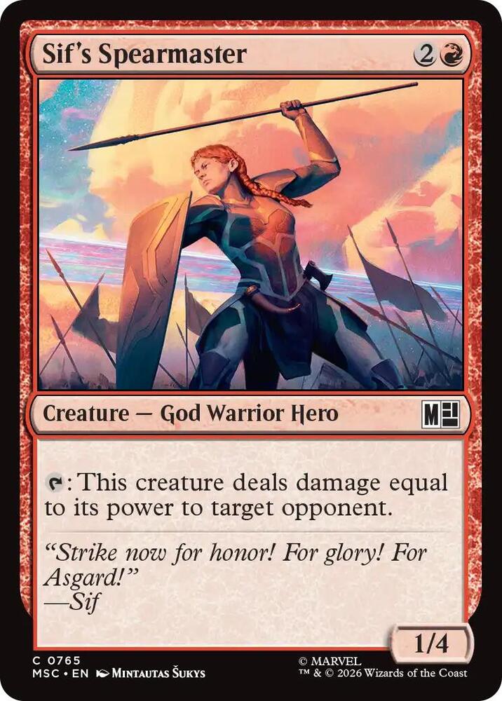 Sifs Spearmaster 765 (Commander: Marvel Super Heroes)  - Foil | Good Games Adelaide SA