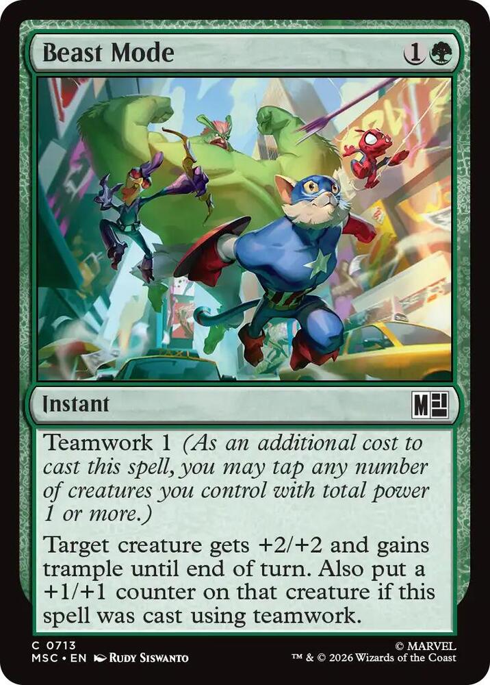 Beast Mode 713 (Commander: Marvel Super Heroes)  - Foil | Good Games Adelaide SA