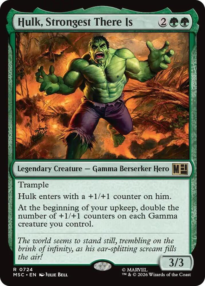 Hulk Strongest There Is 724 (Commander: Marvel Super Heroes)  - Foil | Good Games Adelaide SA