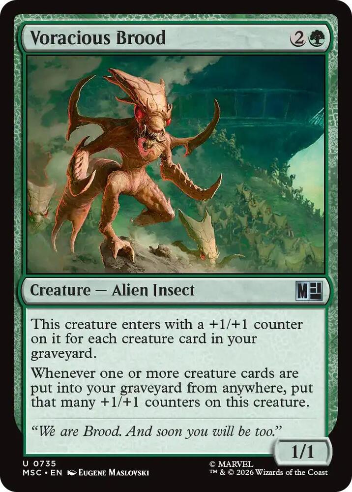 Voracious Brood 735 (Commander: Marvel Super Heroes)  - Foil | Good Games Adelaide SA