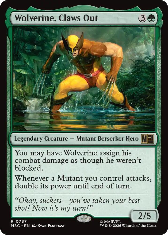 Wolverine, Claws Out 737 (Commander: Marvel Super Heroes)  - Foil | Good Games Adelaide SA