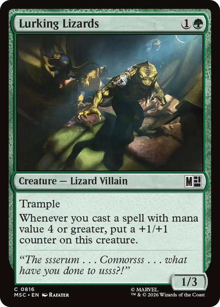 Lurking Lizards 816 (Commander: Marvel Super Heroes)  - Foil | Good Games Adelaide SA