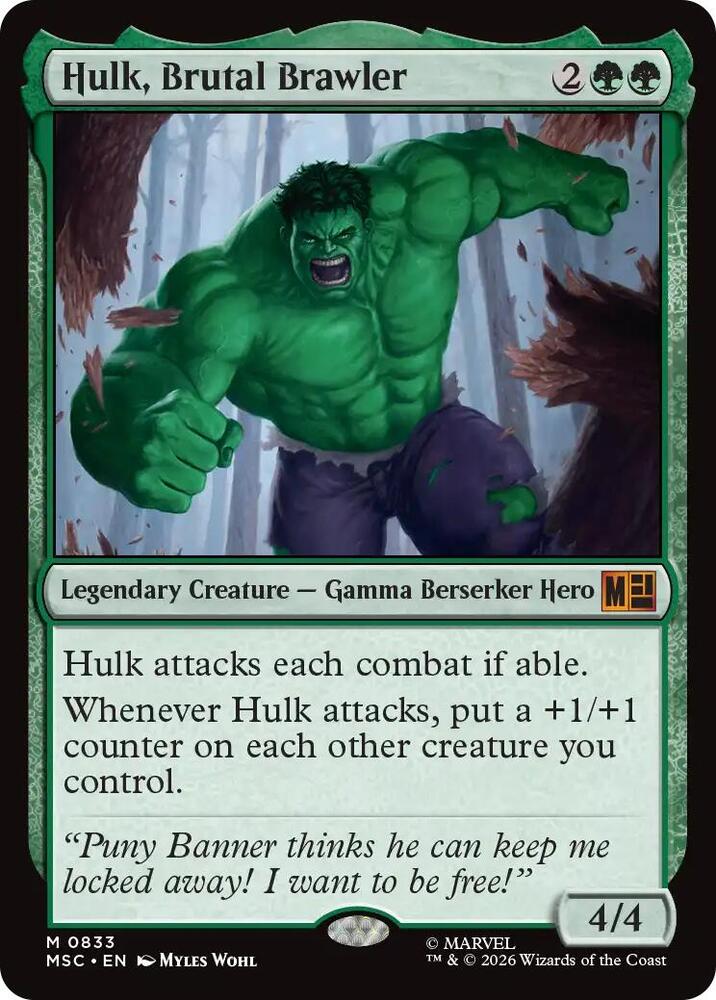 Hulk Brutal Brawler 833 (Commander: Marvel Super Heroes)  | Good Games Adelaide SA