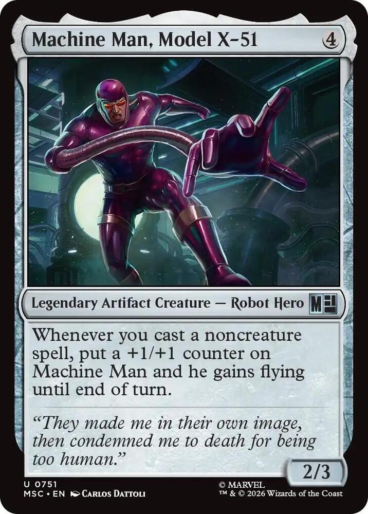 Machine Man Model X 51 751 (Commander: Marvel Super Heroes)  - Foil | Good Games Adelaide SA