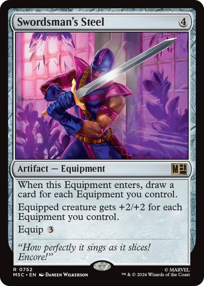 Swordsmans Steel 752 (Commander: Marvel Super Heroes)  - Foil | Good Games Adelaide SA