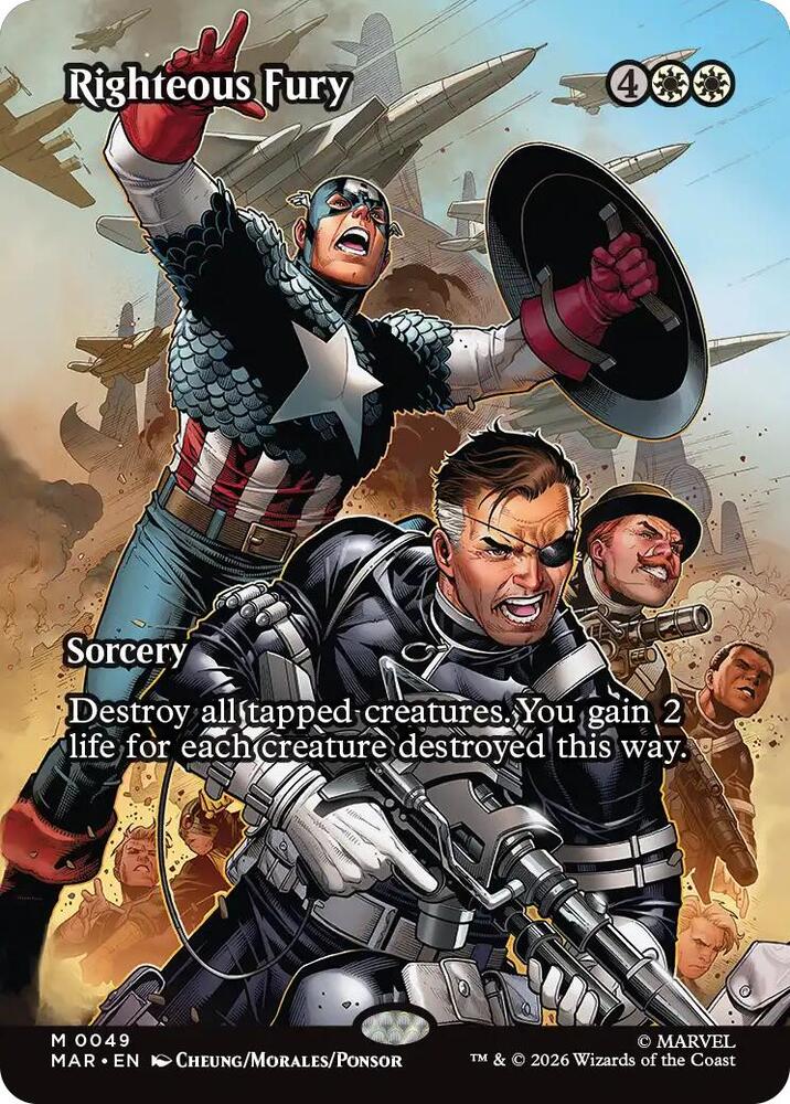 Righteous Fury Borderless 49 (Marvel Universe Eternal-Legal)  | Good Games Adelaide SA