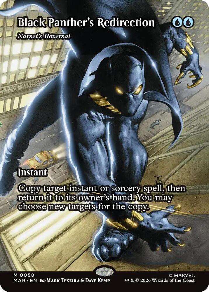 Black Panthers Redirection Narsets Reversal Borderless 58 (Marvel Universe Eternal-Legal)  | Good Games Adelaide SA
