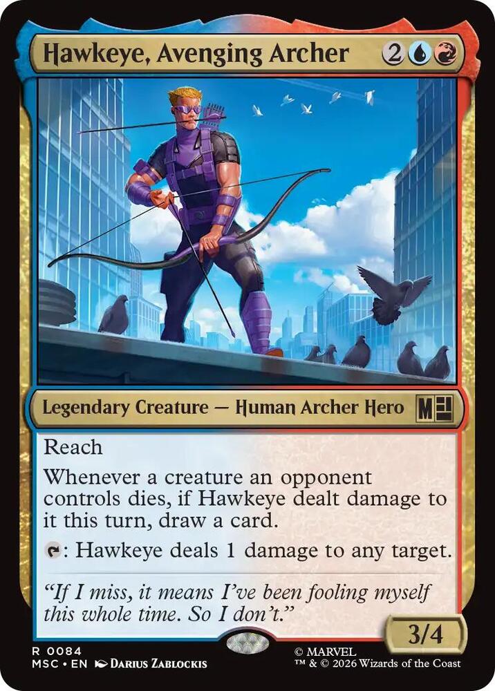 Hawkeye, Avenging Archer 84 (Commander: Marvel Super Heroes)  | Good Games Adelaide SA