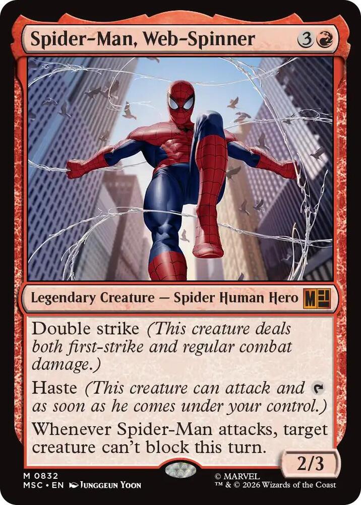 Spider-Man, Web-Spinner 832 (Commander: Marvel Super Heroes)  - Foil | Good Games Adelaide SA