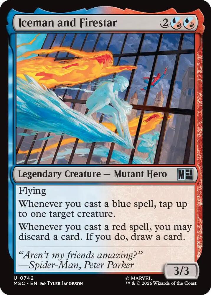 Iceman and Firestar 742 (Commander: Marvel Super Heroes)  - Foil | Good Games Adelaide SA