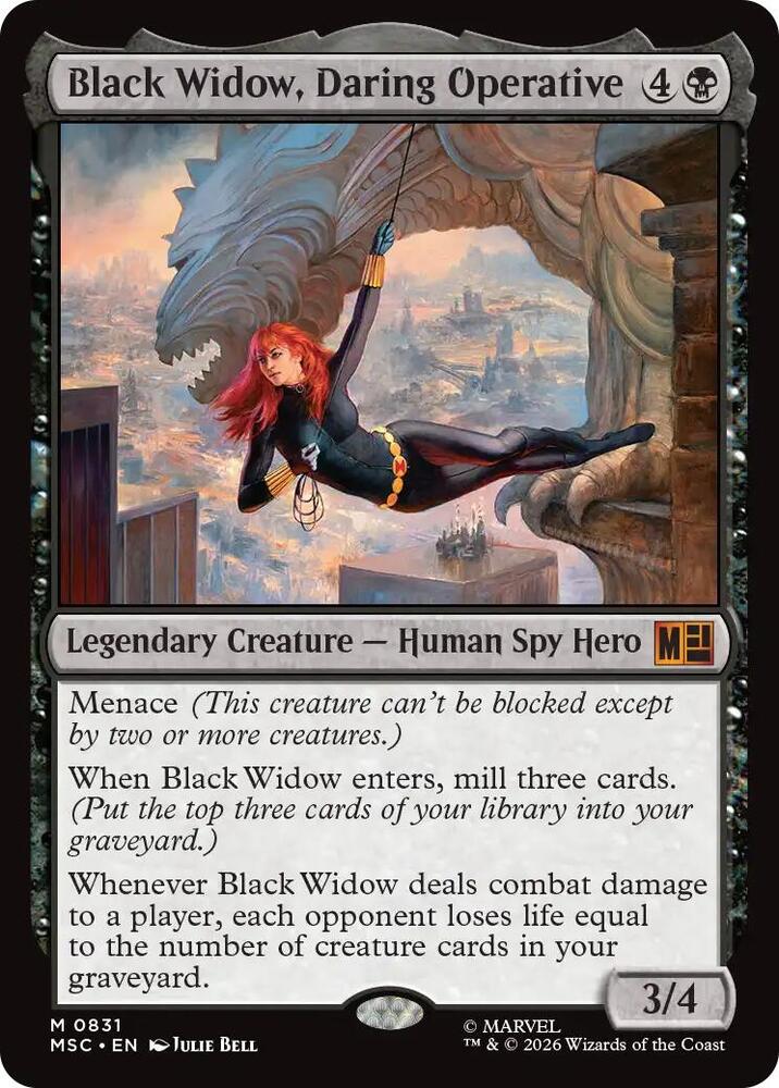 Black Widow, Daring Operative 831 (Commander: Marvel Super Heroes)  - Foil | Good Games Adelaide SA