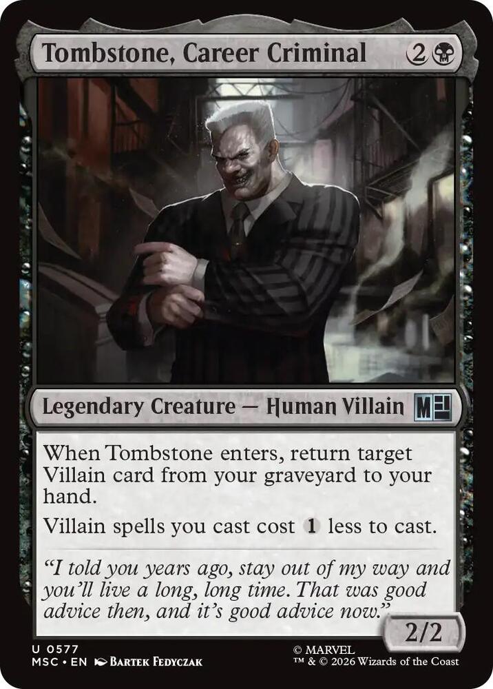 Tombstone, Career Criminal 577 (Commander: Marvel Super Heroes)  | Good Games Adelaide SA