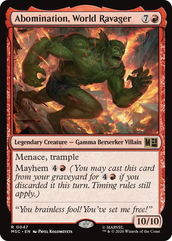 Abomination World Ravager 47 (Commander: Marvel Super Heroes)  | Good Games Adelaide SA