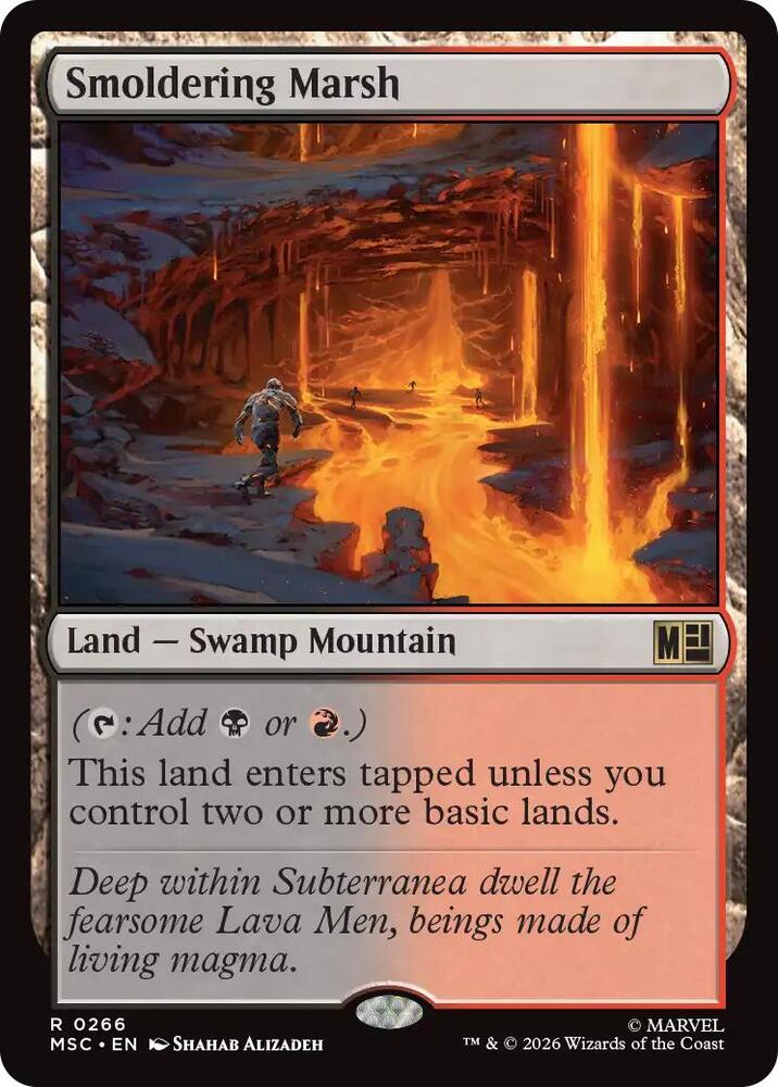 Smoldering Marsh 266 (Commander: Marvel Super Heroes)  | Good Games Adelaide SA