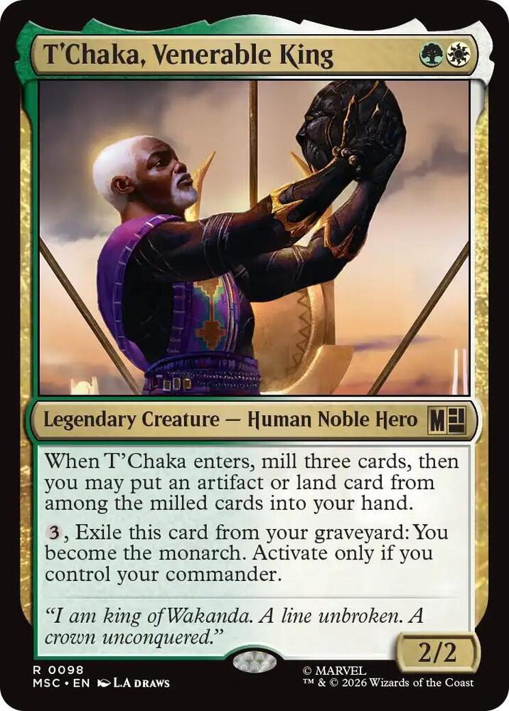 T'Chaka, Venerable King 98 (Commander: Marvel Super Heroes)  | Good Games Adelaide SA