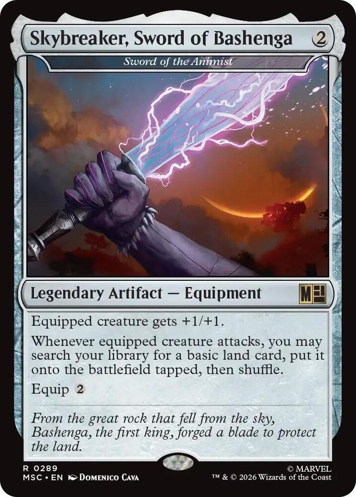 Skybreaker, Sword of Bashenga // Sword of the Animist 289 (Commander: Marvel Super Heroes)  | Good Games Adelaide SA