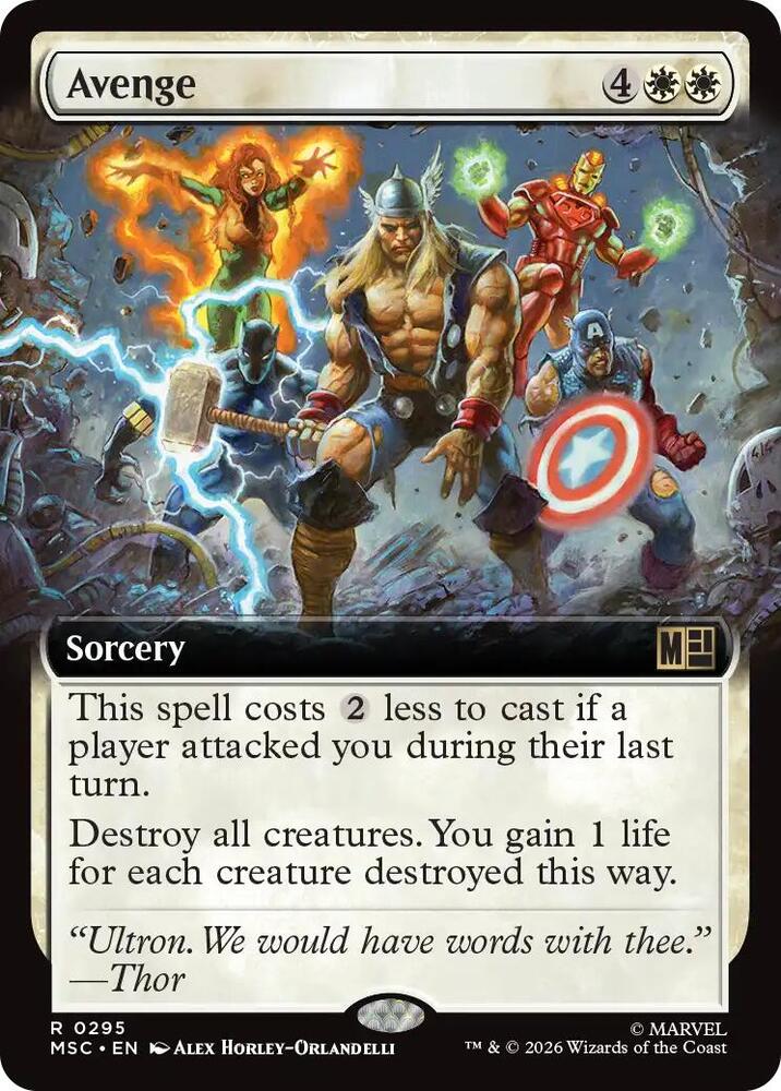 Avenge Extended Art 295 (Commander: Marvel Super Heroes)  | Good Games Adelaide SA