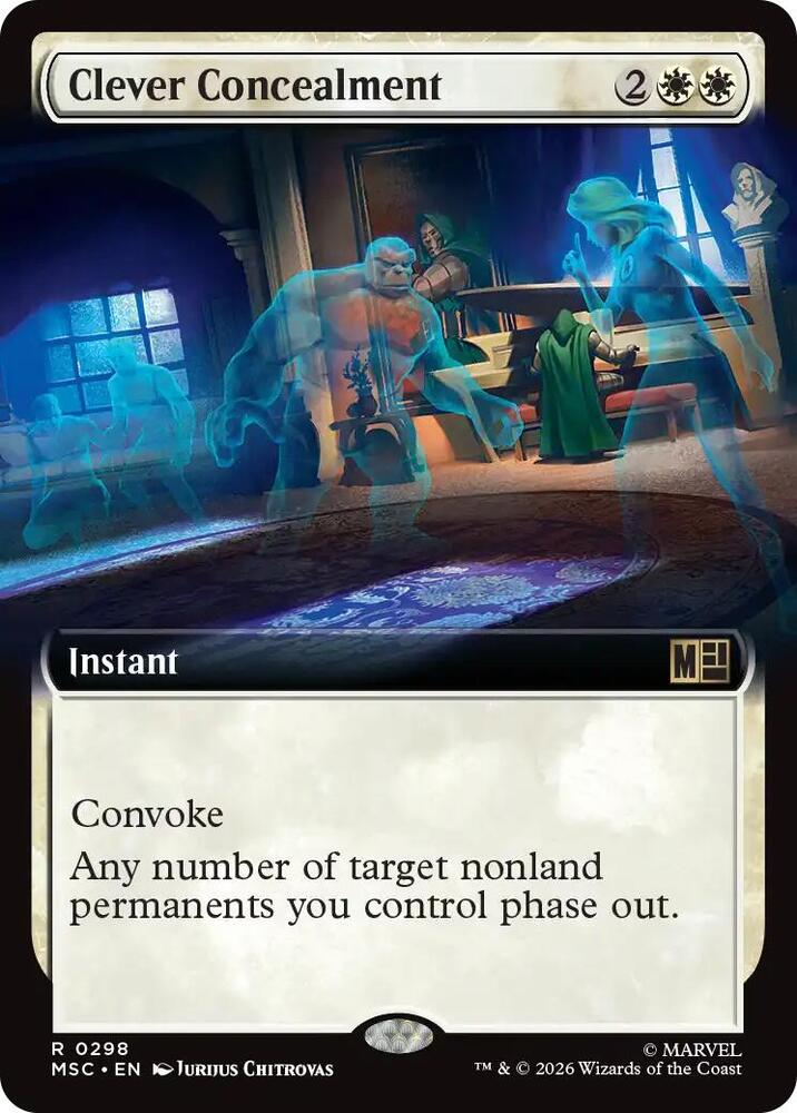 Clever Concealment Extended Art 298 (Commander: Marvel Super Heroes)  | Good Games Adelaide SA