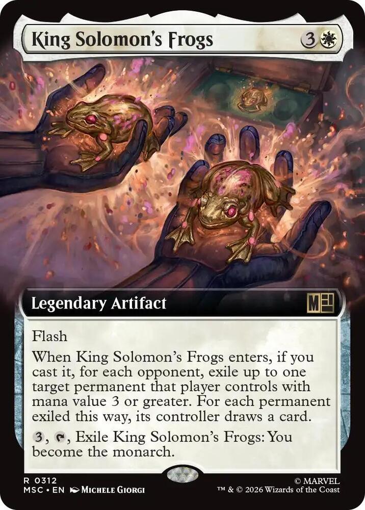 King Solomons Frogs Extended Art 312 (Commander: Marvel Super Heroes)  - Extended Art | Good Games Adelaide SA