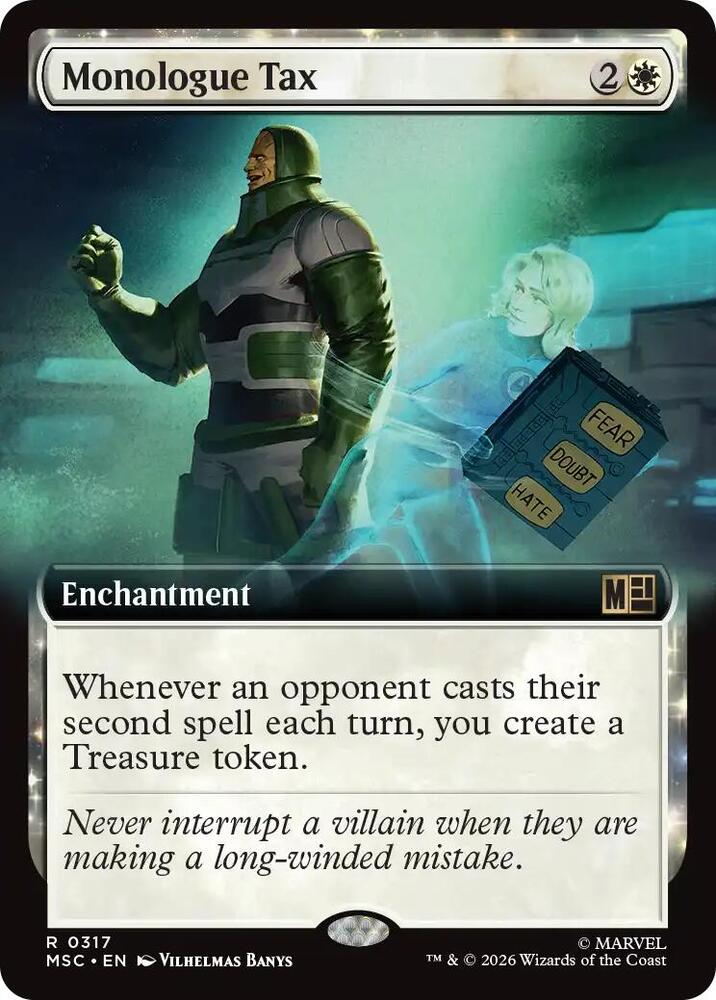 Monologue Tax Extended Art 317 (Commander: Marvel Super Heroes)  | Good Games Adelaide SA