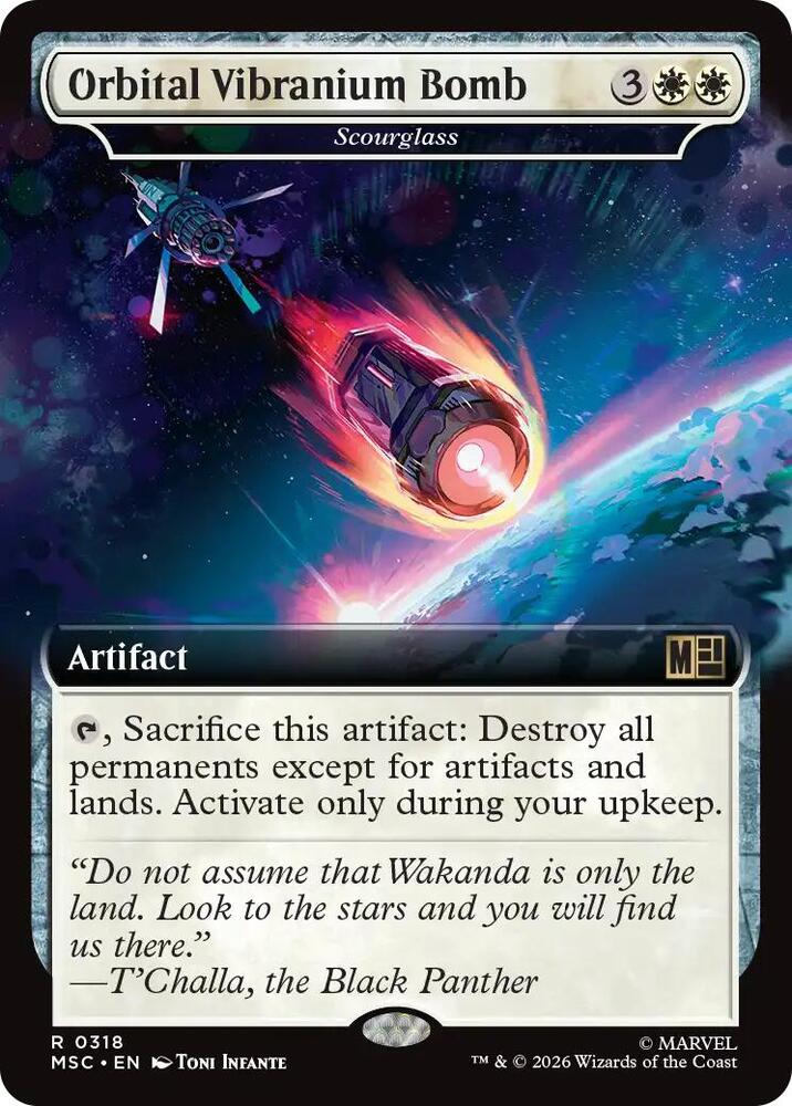 Orbital Vibranium Bomb Scourglass Extended Art 318 (Commander: Marvel Super Heroes)  - Extended Art | Good Games Adelaide SA