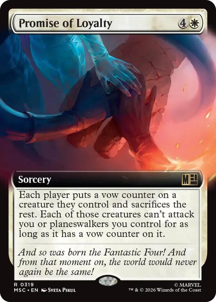 Promise of Loyalty Extended Art 319 (Commander: Marvel Super Heroes)  | Good Games Adelaide SA