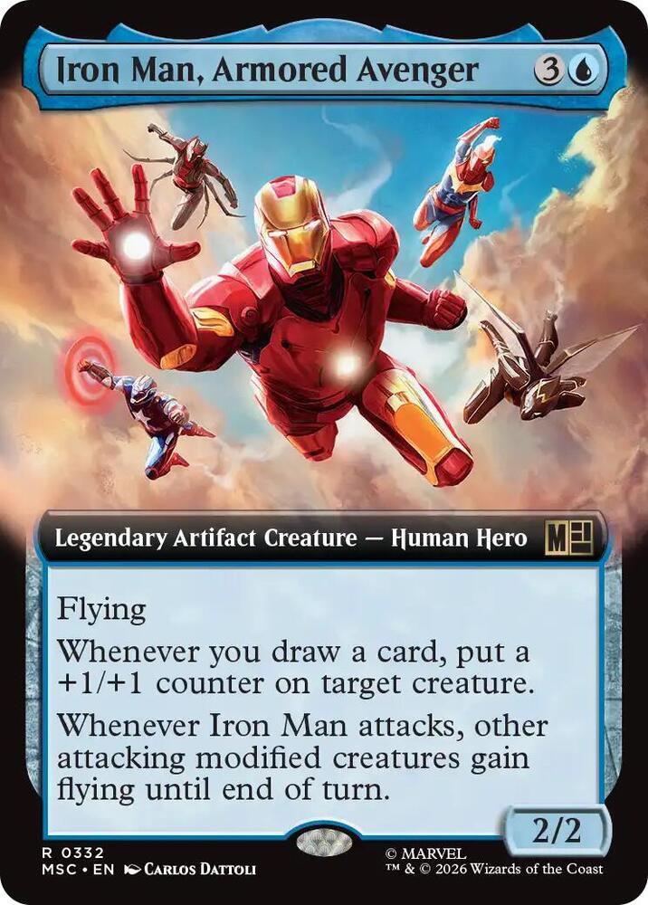 Iron Man Armored Avenger Extended Art 332 (Commander: Marvel Super Heroes)  - Extended Art | Good Games Adelaide SA