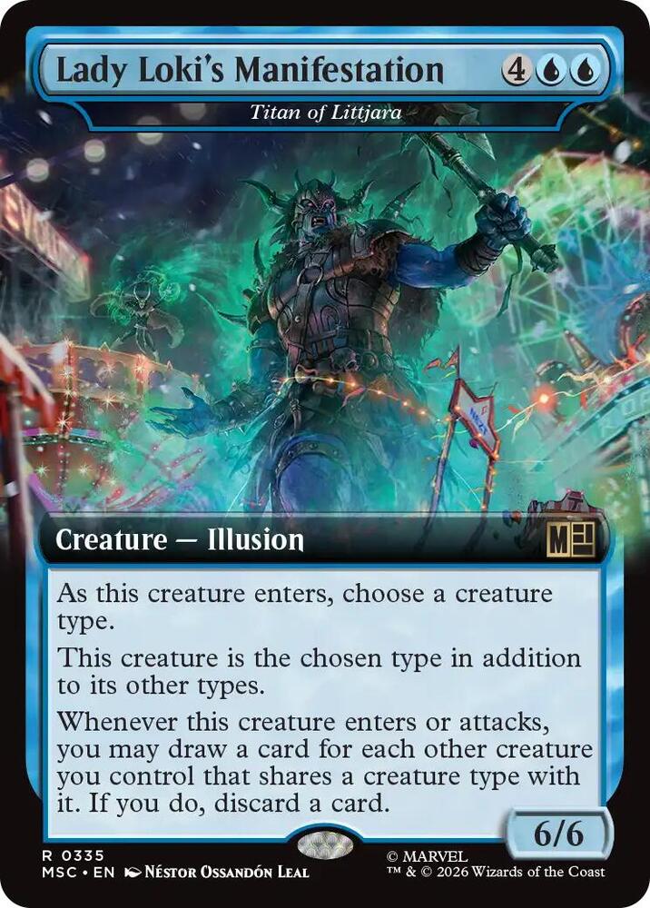 Lady Lokis Manifestation Titan of Littjara Extended Art 335 (Commander: Marvel Super Heroes)  | Good Games Adelaide SA