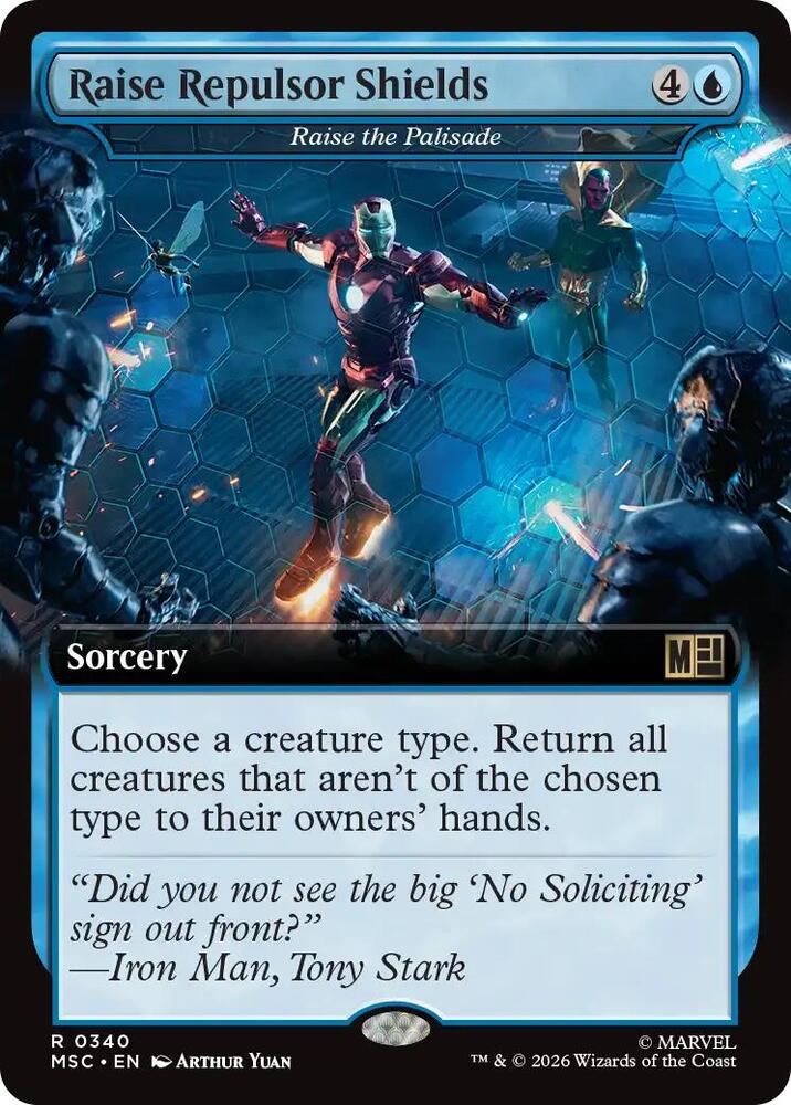 Raise Repulsor Shields Raise the Palisade Extended Art 340 (Commander: Marvel Super Heroes)  - Extended Art | Good Games Adelaide SA