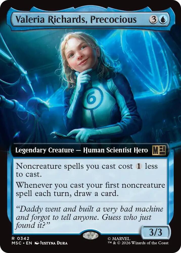 Valeria Richards Precocious Extended Art 342 (Commander: Marvel Super Heroes)  | Good Games Adelaide SA