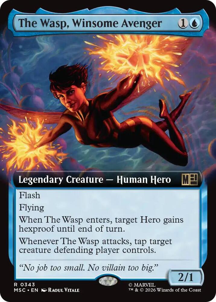 The Wasp Winsome Avenger Extended Art 343 (Commander: Marvel Super Heroes)  | Good Games Adelaide SA