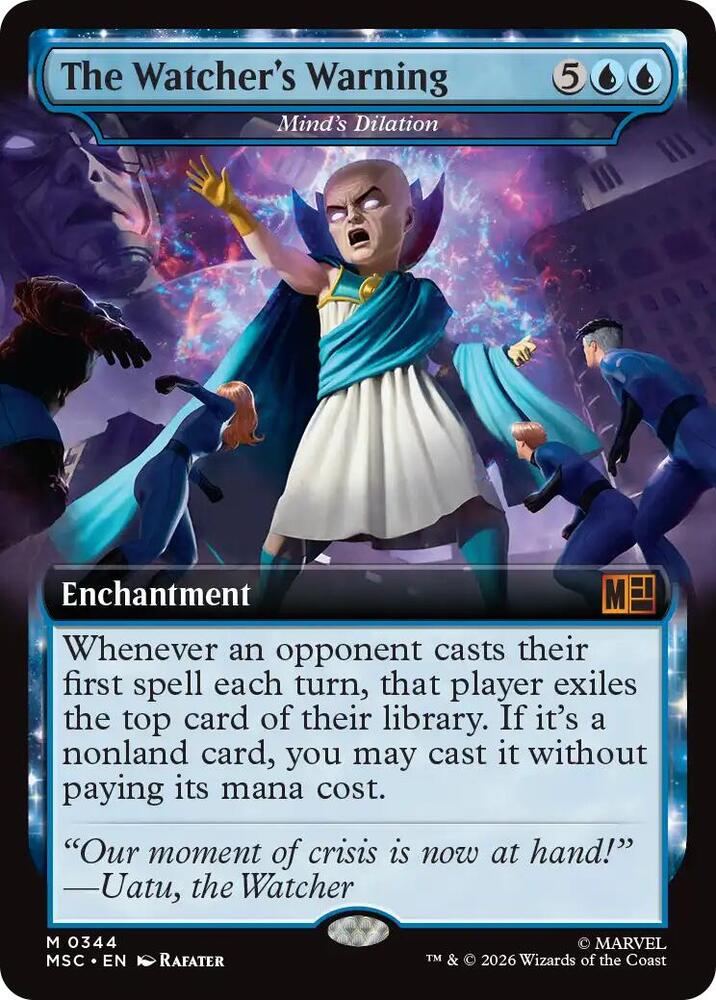 The Watchers Warning Minds Dilation Extended Art 344 (Commander: Marvel Super Heroes)  - Extended Art | Good Games Adelaide SA