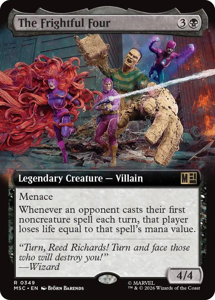 The Frightful Four Extended Art 349 (Commander: Marvel Super Heroes)  - Extended Art | Good Games Adelaide SA