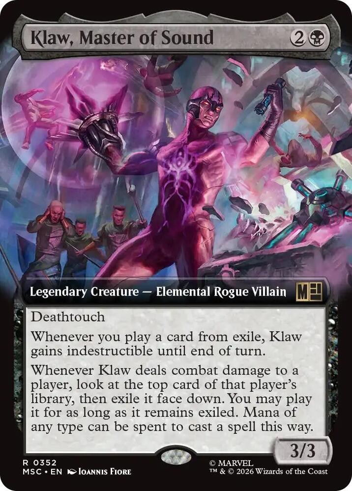 Klaw Master of Sound Extended Art 352 (Commander: Marvel Super Heroes)  - Extended Art  | Good Games Adelaide SA