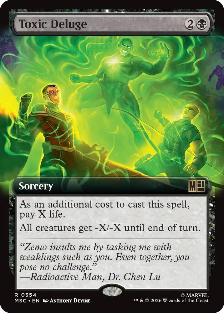 Toxic Deluge 354 (Commander: Marvel Super Heroes)  - Extended Art | Good Games Adelaide SA