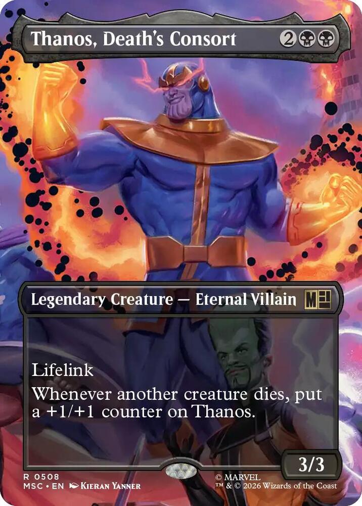 Thanos, Death's Consort 508 (Commander: Marvel Super Heroes)  - Borderless | Good Games Adelaide SA