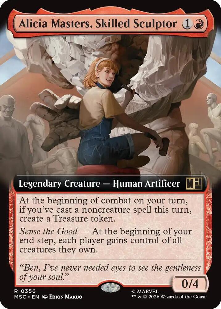 Alicia Masters Skilled Sculptor Extended Art 356 (Commander: Marvel Super Heroes)  - Extended Art | Good Games Adelaide SA