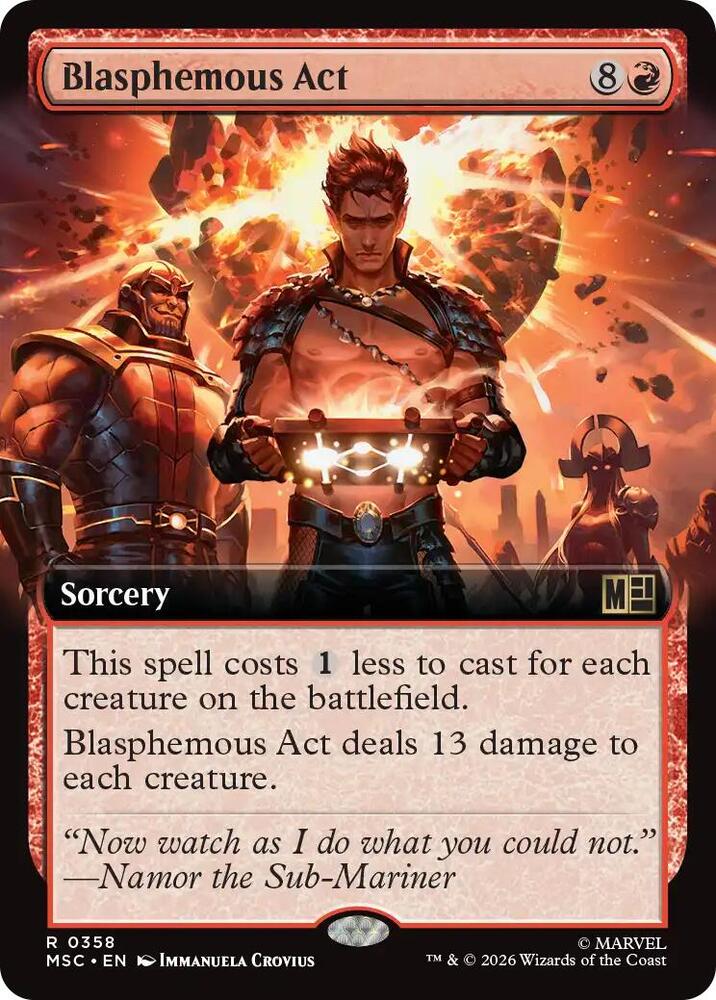 Blasphemous Act Extended Art 358 (Commander: Marvel Super Heroes)  | Good Games Adelaide SA