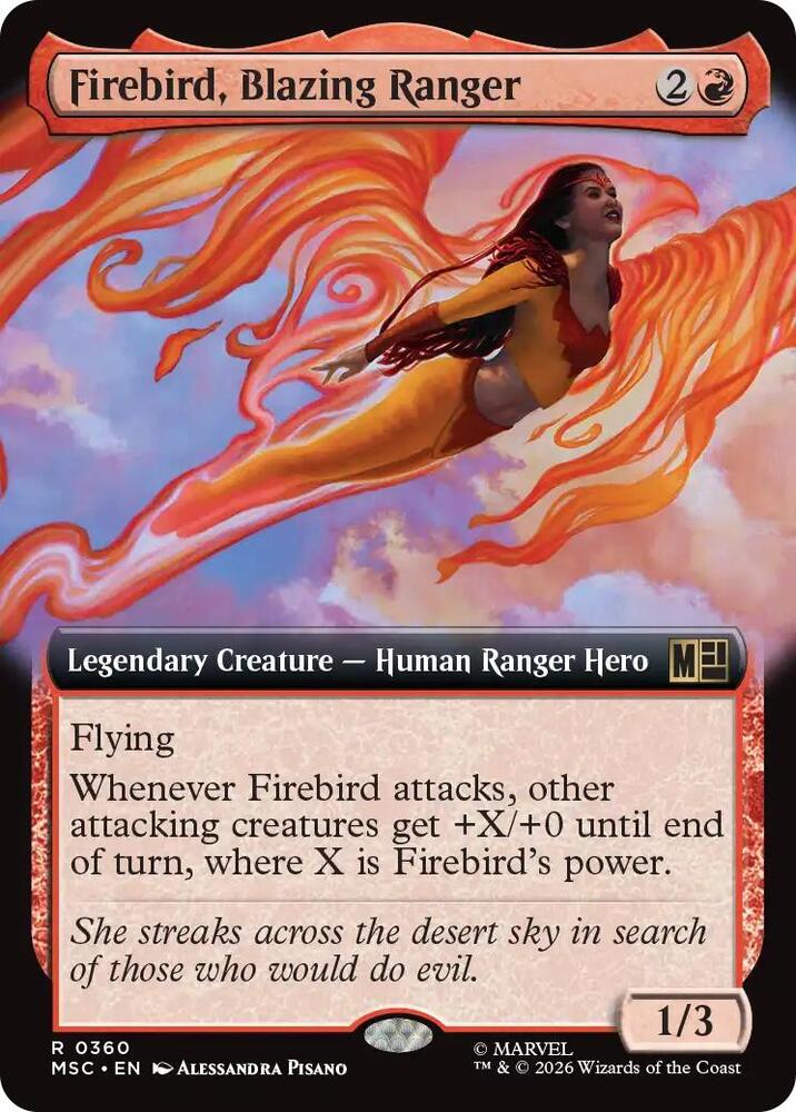 Firebird Blazing Ranger Extended Art 360 (Commander: Marvel Super Heroes)  | Good Games Adelaide SA