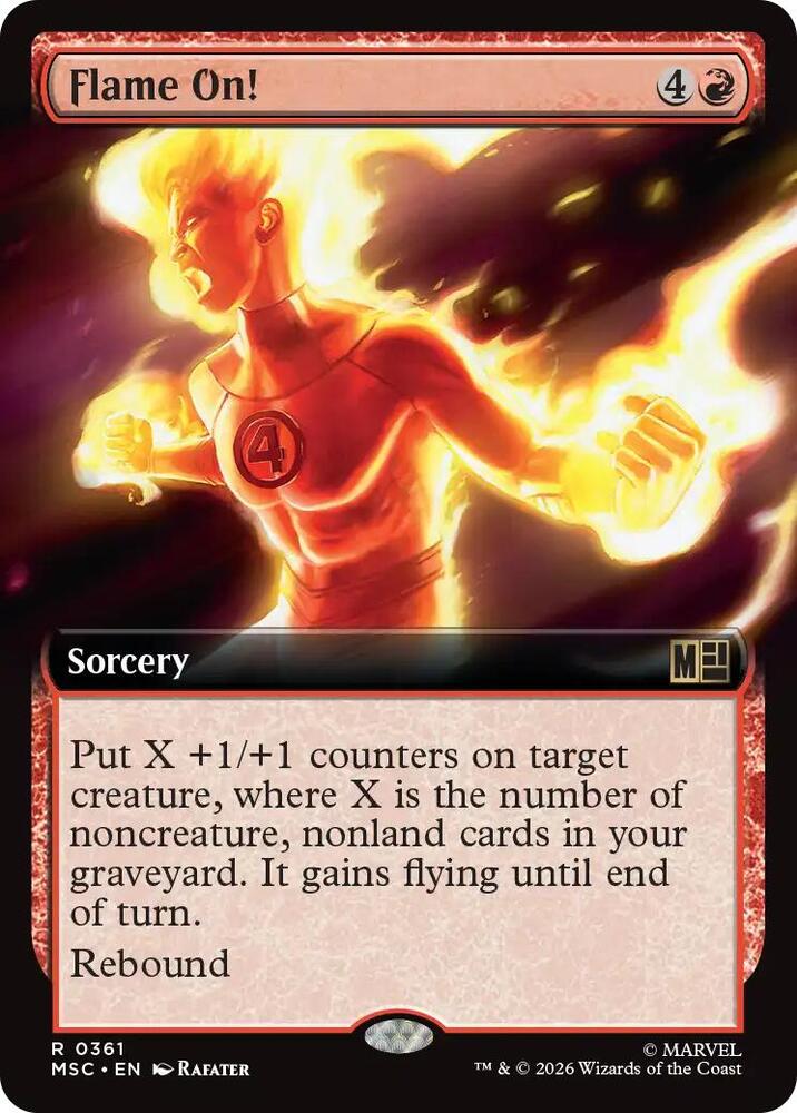 Flame On Extended Art 361 (Commander: Marvel Super Heroes)  | Good Games Adelaide SA