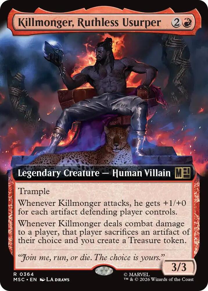 Killmonger Ruthless Usurper Extended Art 364 (Commander: Marvel Super Heroes)  | Good Games Adelaide SA