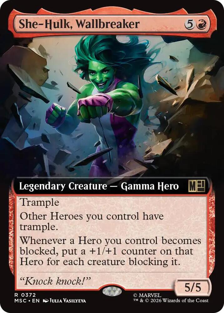 She Hulk Wallbreaker Extended Art 372 (Commander: Marvel Super Heroes)  - Extended Art | Good Games Adelaide SA