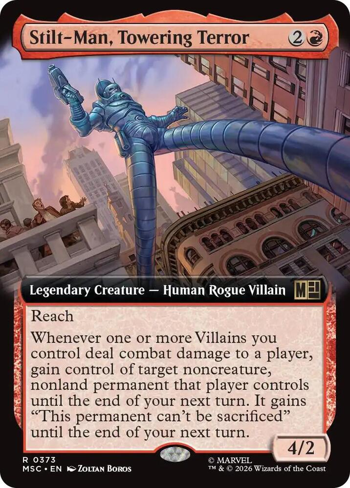 Stilt-Man, Towering Terror 373 (Commander: Marvel Super Heroes)  - Extended Art | Good Games Adelaide SA